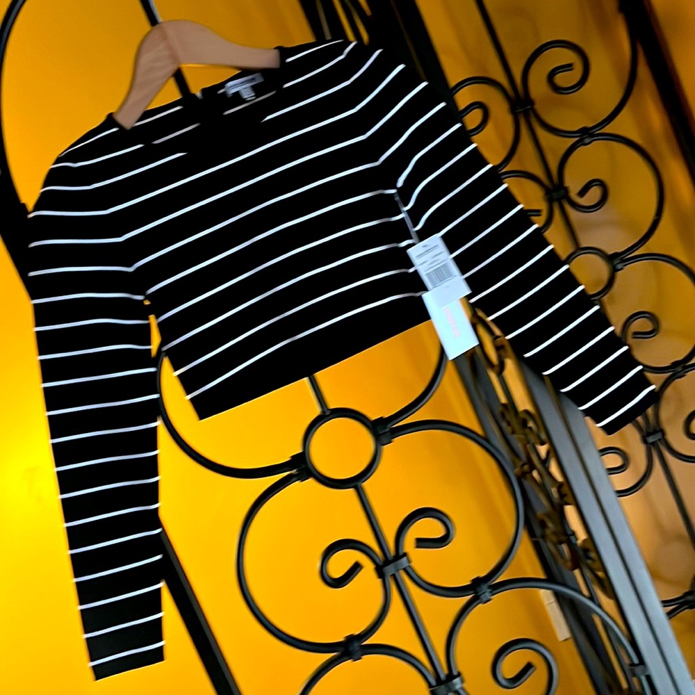 Good American Stripe Crop Top